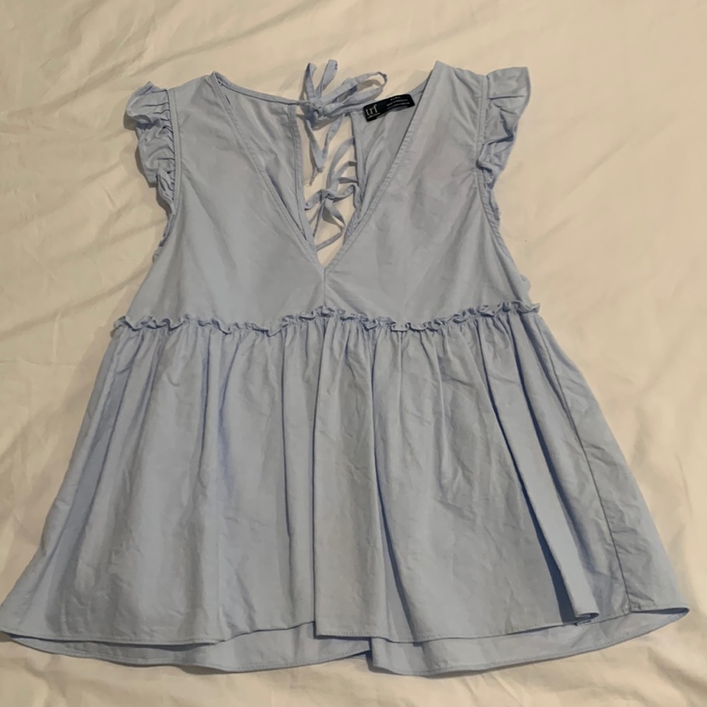 Light blue zara top